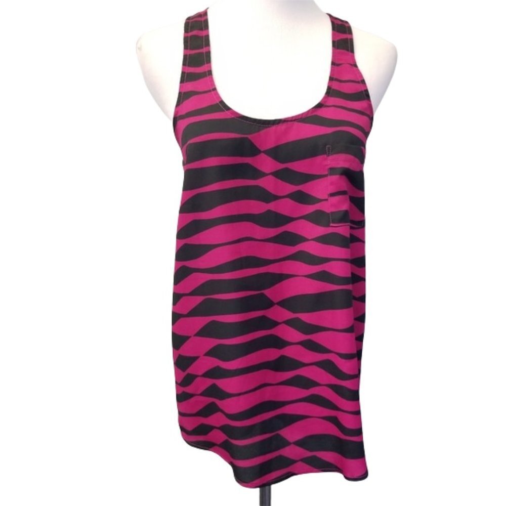 Aqua animal printed racer back top size S (S11)